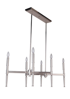 Ella 6 Light Island in Polished Nickel (20|44626-PLN)