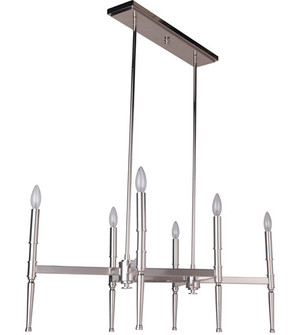 Ella 6 Light Island in Polished Nickel (20|44626-PLN)
