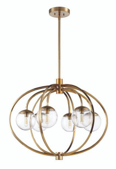 Piltz 6 Light Chandelier in Satin Brass (20|45526-SB)