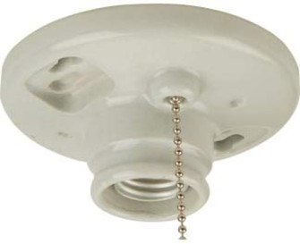 Keyless 1 Light Lamp Holder in Porcelain (20|K858-SO)