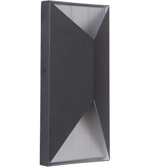 Peak 2 Light Small LED Outdoor Pocket Sconce in Textured Black/Brushed Aluminum (20|Z3402-TBBA-LED)