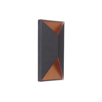 Peak 2 Light Small LED Outdoor Pocket Sconce in Textured Black/Satin Brass (20|Z3402-TBSB-LED)