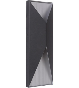 Peak 2 Light Medium LED Outdoor Pocket Sconce in Textured Black/Brushed Aluminum (20|Z3412-TBBA-LED)