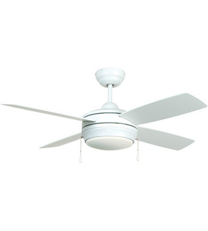 Laval 44'' 4-Blade Ceiling Fan in Matte White w/ Matte White Blades; Integrated Light Kit (20|LAV44MWW4LK-LED)