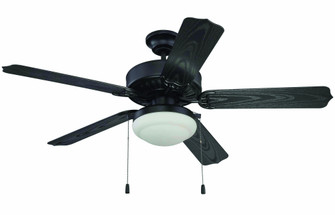Enduro Plastic 52'' 5-Blade Ceiling Fan with Light Kit in Matte Black w/ Matte Black Blades; Ligh (20|END52MBK5PC1)