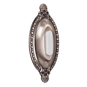 Surface Mount Oval Ornate LED Lighted Push Button in Antique Pewter (20|BSOO-AP)