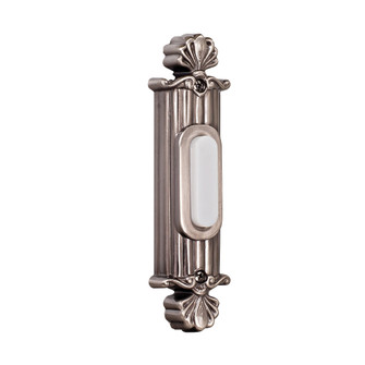 Surface Mount Straight Ornate LED Lighted Push Button in Antique Pewter (20|BSSO-AP)