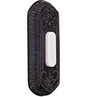 Surface Mount Designer LED Lighted Push Button in Weathered Black (20|PB3034-WB)