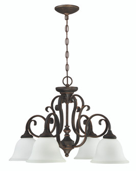 4 Light Down Chandelier (20|24224-MB-WG)