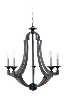 Winton 5 Light Chandelier in Weathered Pine/Bronze (20|35125-WP)