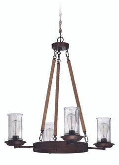 Thornton 4 Light Up/Down Chandelier in Aged Bronze (20|36124-ABZ)