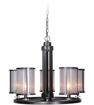 Danbury 5 Light Chandelier in Matte Black (20|36725-MBK)