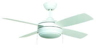 Laval 52'' 4-Blade Ceiling Fan in Matte White w/ Matte White Blades; Integrated Light Kit (20|LAV52MWW4LK-LED)