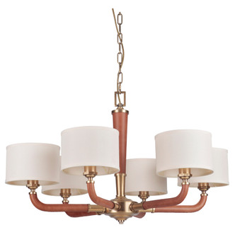 Huxley 6 Light Chandelier in Vintage Brass (20|48126-VB)