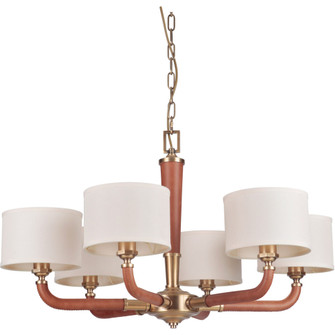 Huxley 6 Light Chandelier in Vintage Brass (20|48126-VB)