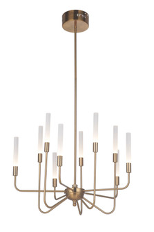 Valdi 10 Light LED Chandelier in Satin Brass (20|49610-SB-LED)