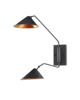 Serpa Black Double Swing-Arm Wall Sconce (92|5172)