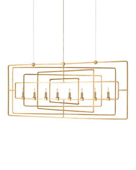 Metro Gold Rectangular Chandelier (92|9542)