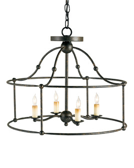 Fitzjames Black Semi-Flush Mount (92|9878)