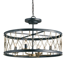 Crisscross Black Semi-Flush Mount (92|9902)