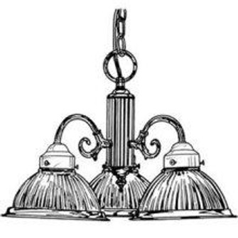 Three Light Polished Brass Down Chandelier (21|4254-PB)