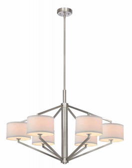 Monaco 6Lt Large Chandelier Satin Nickel (3|1882-09)