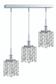 Mini 3 light Chrome Pendant (758|1283D-O-P-CL/SS)