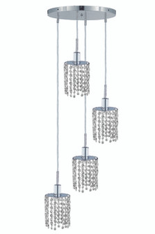 Mini 4 light Chrome Pendant (758|1284D-R-R-CL/SS)