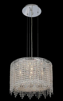 1393 Moda Collection Hanging Fixture D18in H11in Lt:5 Chrome Finish  (Royal Cut Crystals) (758|1393D18C-CL/RC)