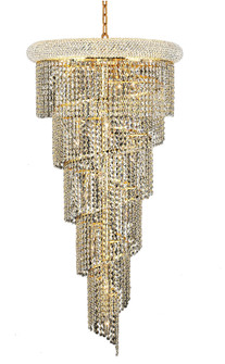 Spiral 18 Light Gold Chandelier Clear Royal Cut Crystal (758|V1801SR22G/RC)