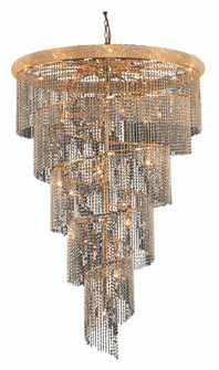 Spiral 29 Light Gold Chandelier Clear Royal Cut Crystal (758|V1801SR48G/RC)