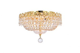 Century 4 light Gold Flush Mount Clear Royal Cut Crystal (758|V1900F14G/RC)