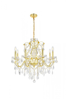 St. Francis 8 light Gold Chandelier Clear Royal Cut Crystal (758|V2015D26G/RC)