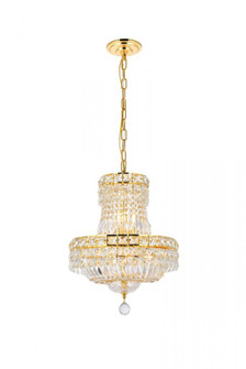 Tranquil 6 light Gold Pendant Clear Royal Cut Crystal (758|V2528D14G/RC)