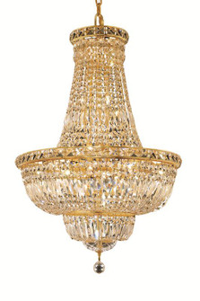 Tranquil 22 Light Gold Chandelier Clear Royal Cut Crystal (758|V2528D22G/RC)