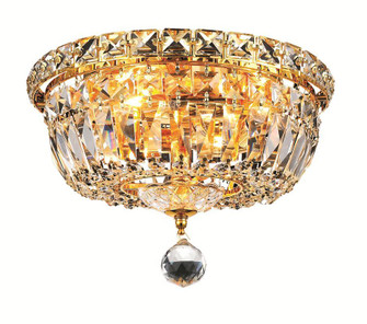 Tranquil 4 Light Gold Flush Mount Clear Royal Cut Crystal (758|V2528F10G/RC)