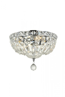 Tranquil 4 light Chrome Flush Mount Clear Royal Cut Crystal (758|V2528F12C/RC)