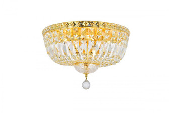 Tranquil 6 light Gold Flush Mount Clear Royal Cut Crystal (758|V2528F16G/RC)