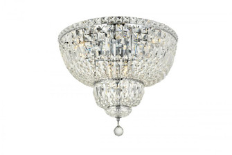Tranquil 10 light Chrome Flush Mount Clear Royal Cut Crystal (758|V2528F20C/RC)