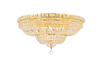 Tranquil 18 light Gold Flush Mount Clear Royal Cut Crystal (758|V2528F30G/RC)