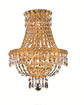 Tranquil 3 Light Gold Wall Sconce Clear Royal Cut Crystal (758|V2528W12G/RC)