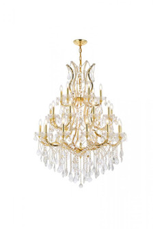Maria Theresa 28 light Gold Chandelier Clear Royal Cut Crystal (758|2800D38G/RC)