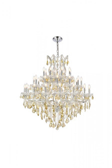 Maria Theresa 37 light Chrome Chandelier Golden Teak (Smoky) Royal Cut Crystal (758|2800G44C-GT/RC)