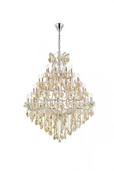Maria Theresa 49 light Chrome Chandelier Golden Teak (Smoky) Royal Cut Crystal (758|2800G46C-GT/RC)
