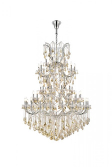 Maria Theresa 61 light Chrome Chandelier Golden Teak (Smoky) Royal Cut Crystal (758|2800G54C-GT/RC)
