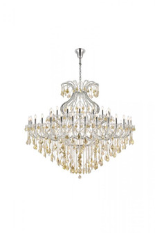 Maria Theresa 49 light Chrome Chandelier Golden Teak (Smoky) Royal Cut Crystal (758|2800G72C-GT/RC)