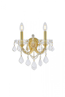 Maria Theresa 2 light Gold Wall Sconce Clear Royal Cut Crystal (758|2800W2G/RC)