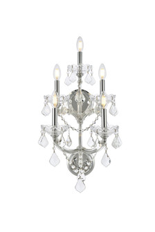 Maria Theresa 5 Light Chrome Wall Sconce Clear Royal Cut Crystal (758|2800W5C/RC)