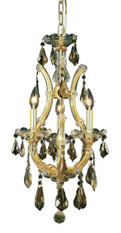 Maria Theresa 4 Light Gold Chandelier Golden Teak (Smoky) Royal Cut Crystal (758|2801D12G-GT/RC)