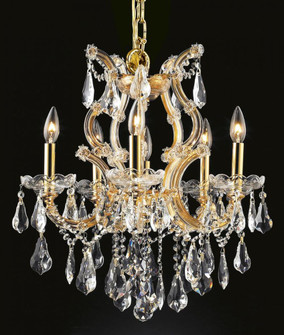 Maria Theresa 6 light Gold Chandelier Clear Royal Cut Crystal (758|2801D20G/RC)